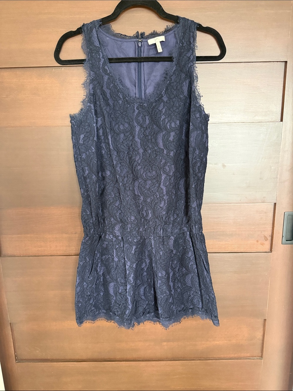 Joie Navy Lace Sleeveless Romper